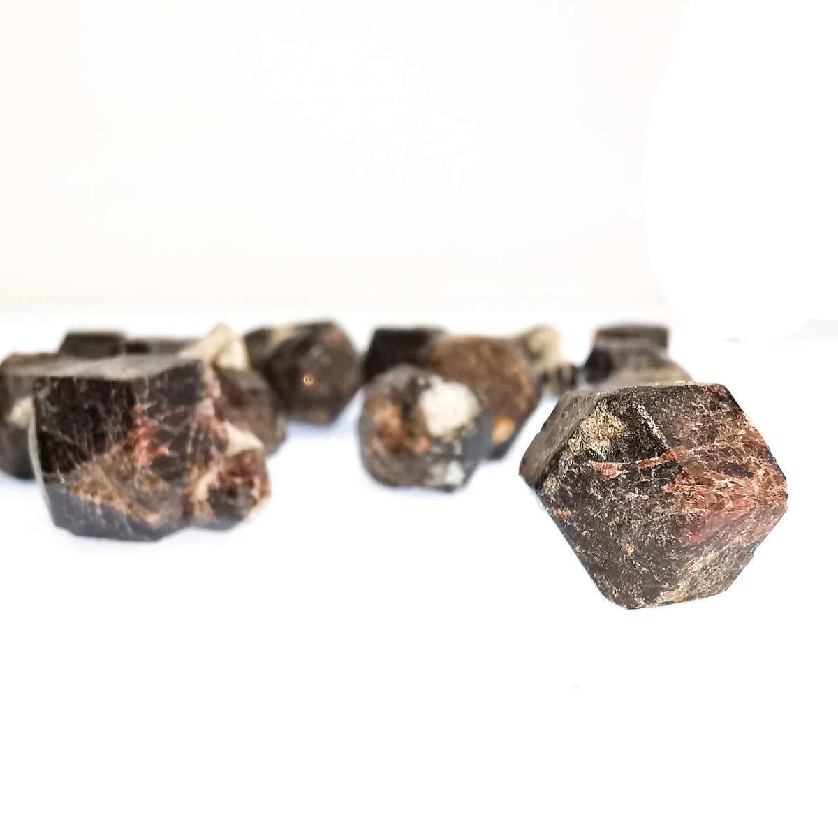 Garnet from Prince Rupert, BC – crystals, side view