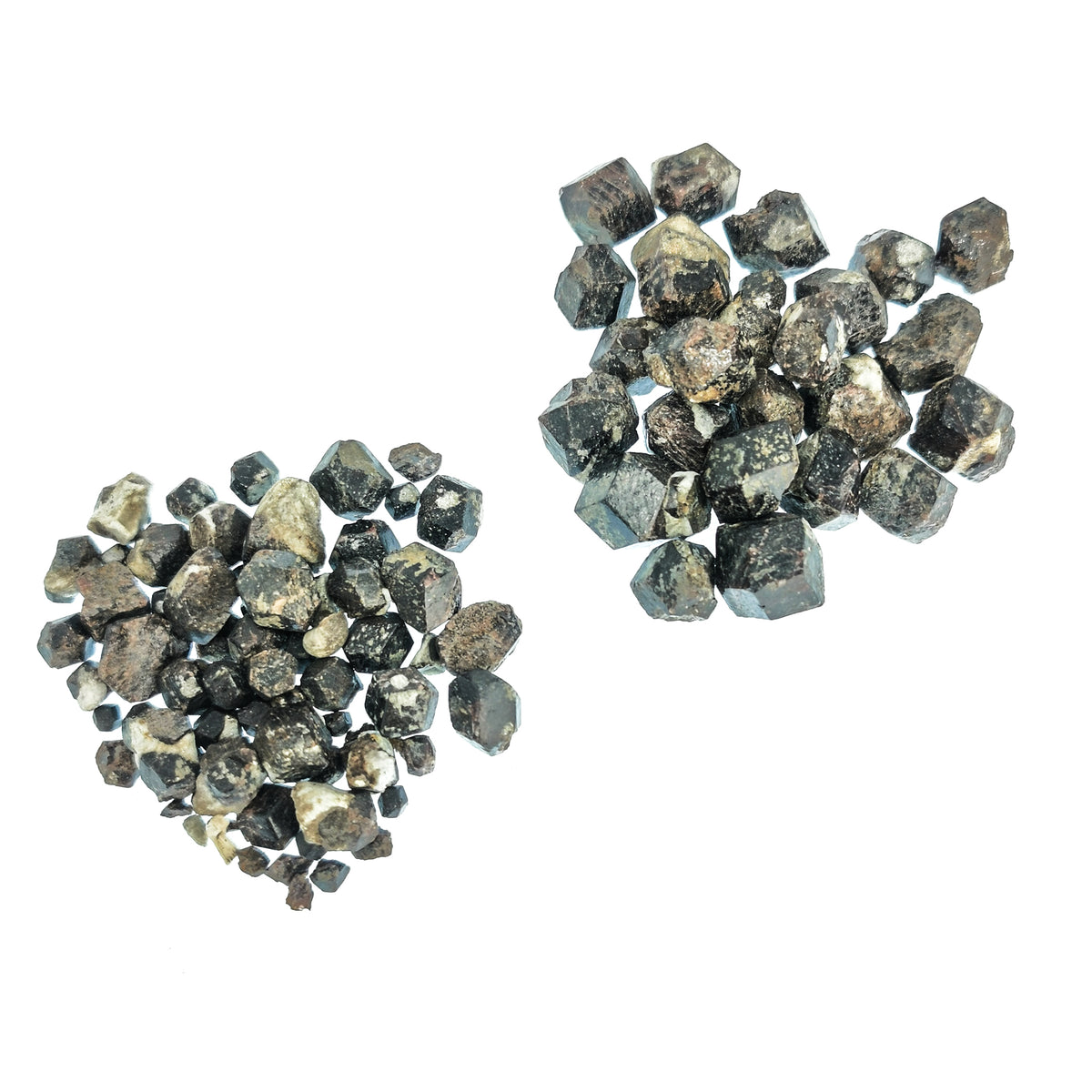 Garnet from Prince Rupert, BC – two groups of crystals