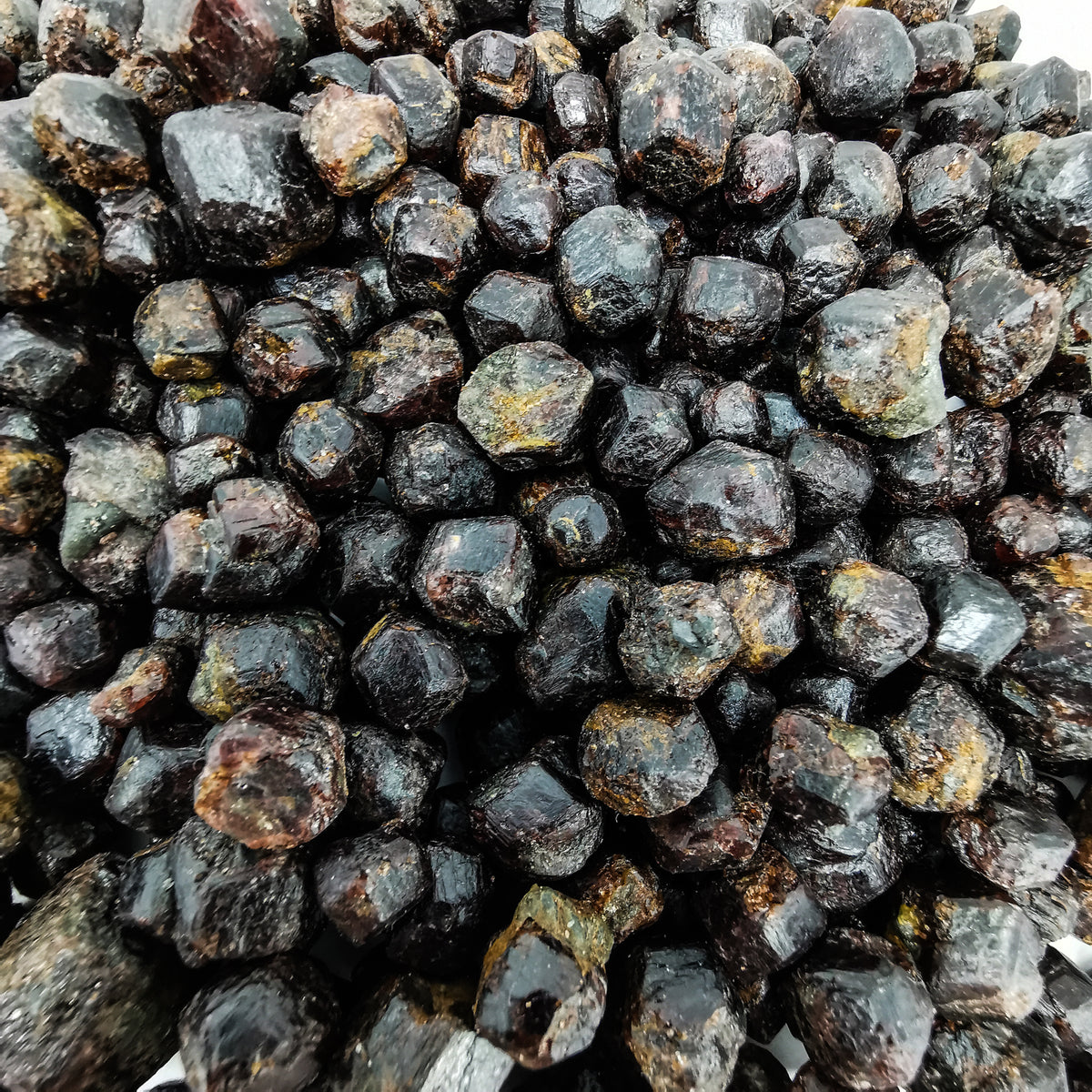 Garnet specimen, a garnet group mineral, from Afghanistan.