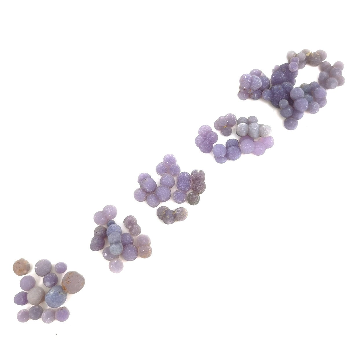 Grape Agate Floater specimen, a variety of chalcedony.