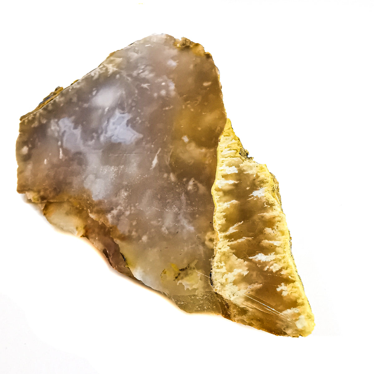 Graveyard Point Plume Agate rough, a variety of chalcedony.