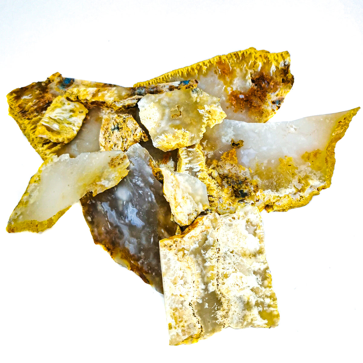 Graveyard Point Plume Agate rough, a variety of chalcedony.