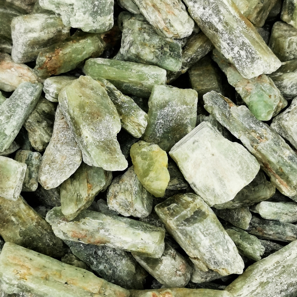 Green Kyanite specimen from India.
