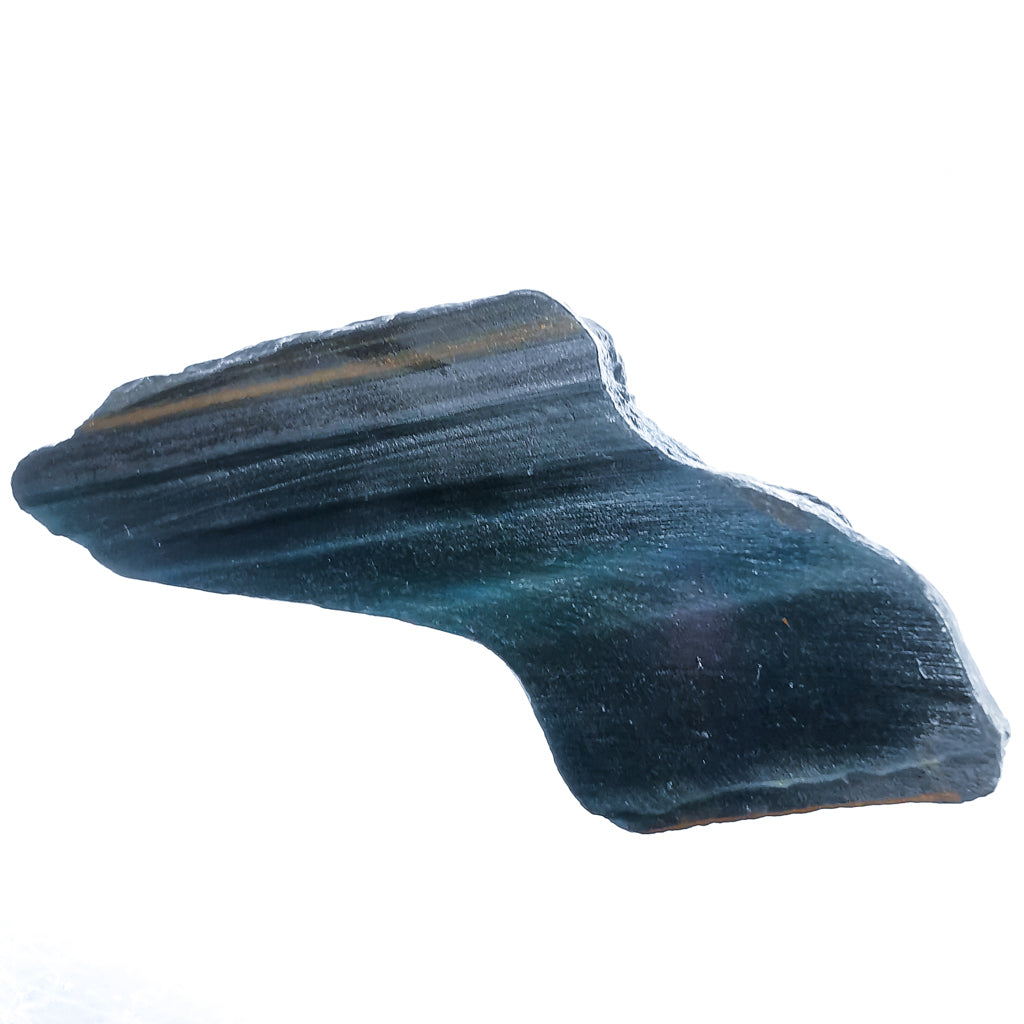 Hawk's Eye (Blue Tiger's Eye) rough, a variety of quartz, from Namibia.