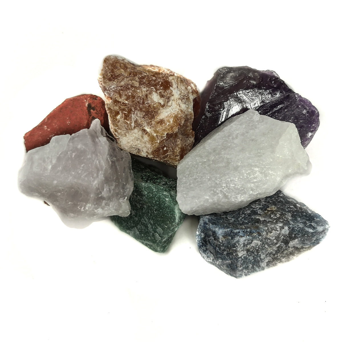 Assorted stones, pack of 7.
