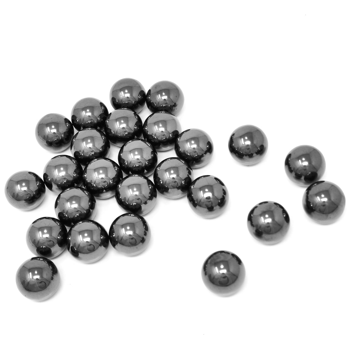 Man-made hematite mini sphere: pile of spheres