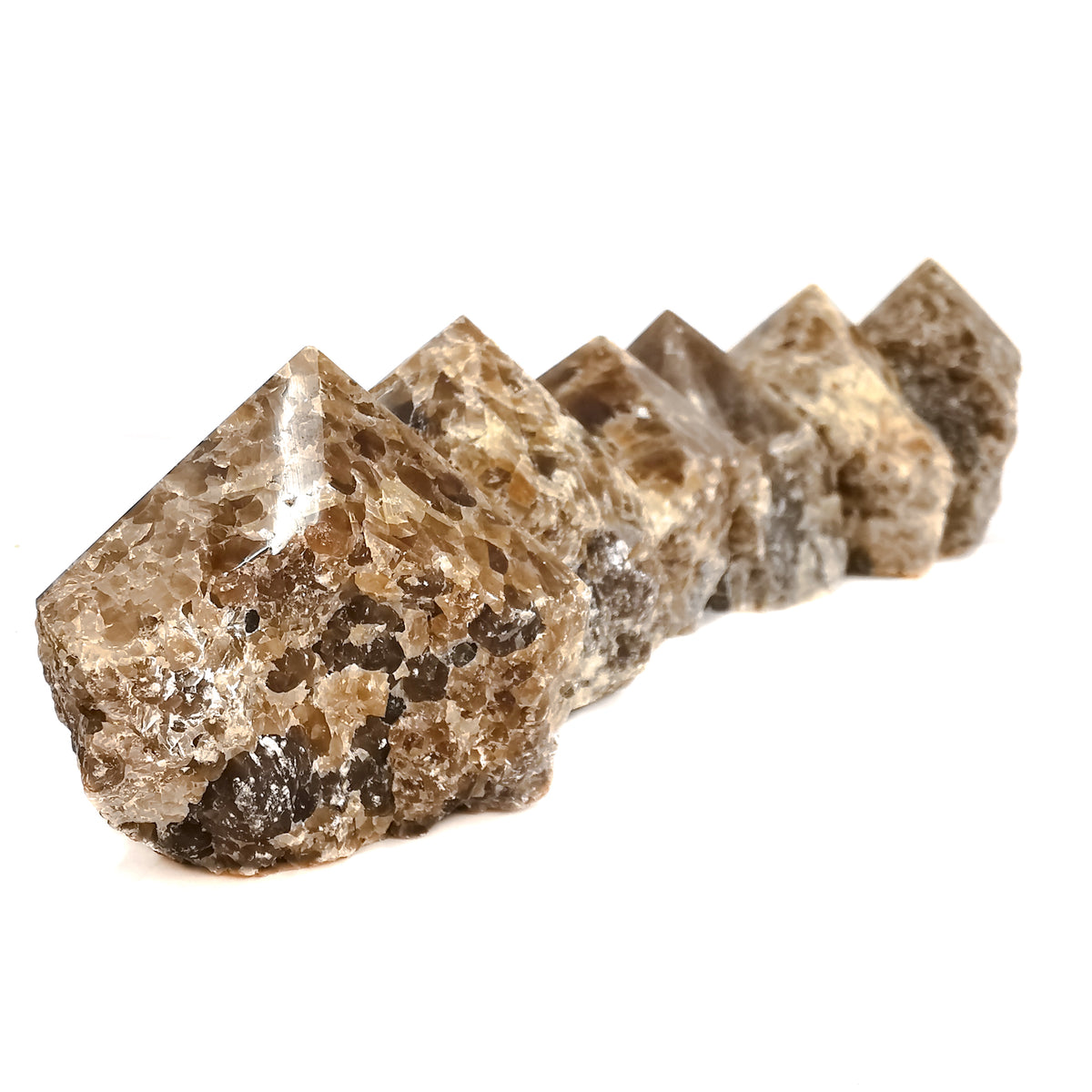Honey Calcite power point, calcium carbonate, from Mexico.