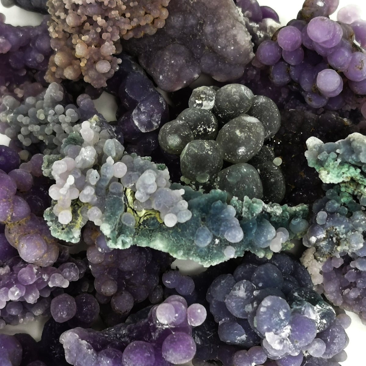 Grape Agate specimen, a variety of chalcedony.