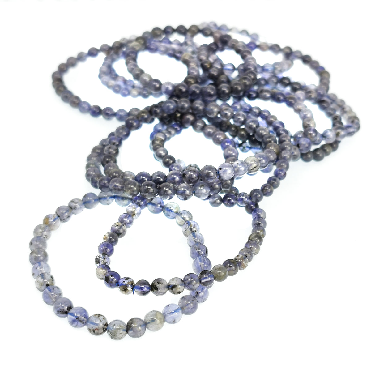 Iolite bead bracelet.