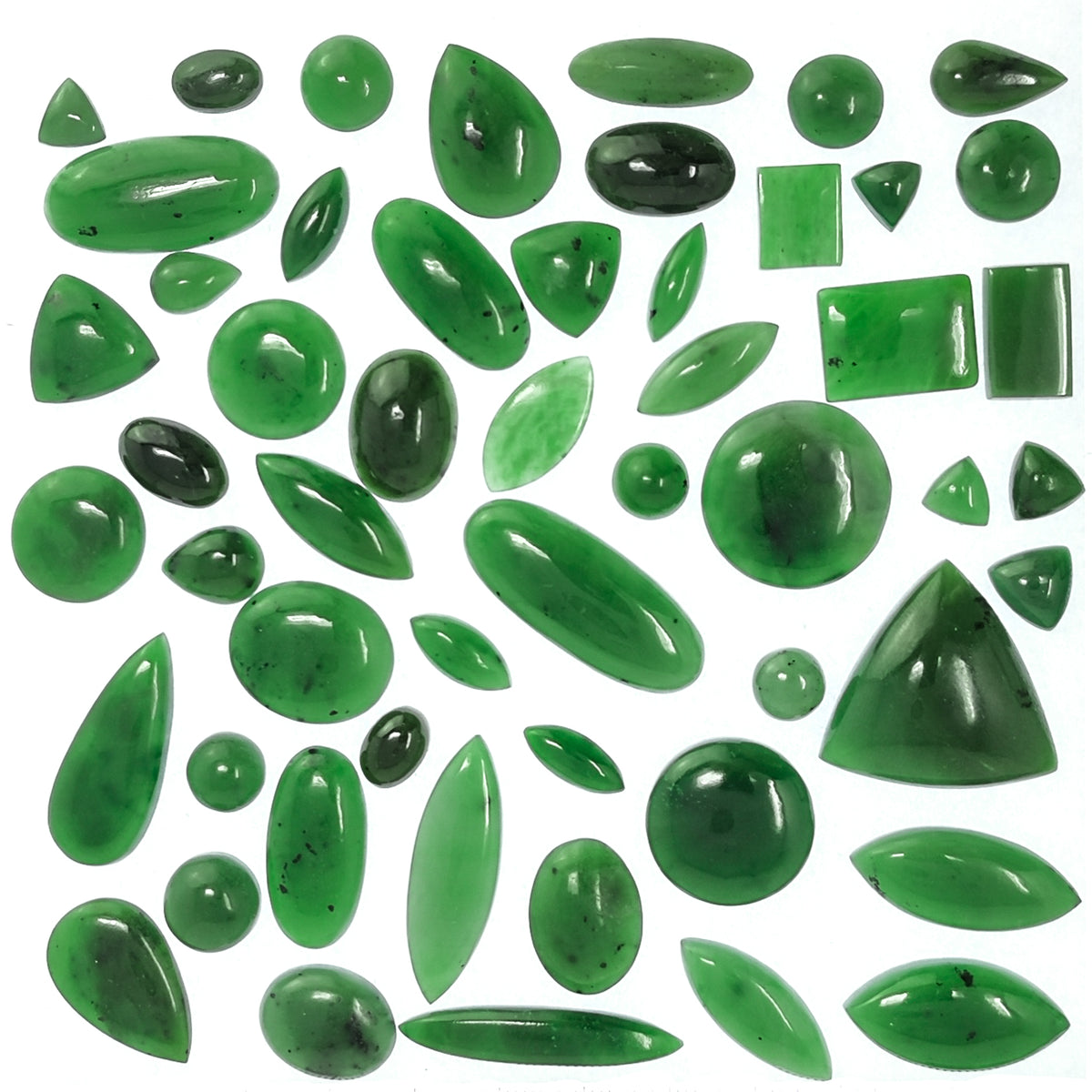 BC Nephrite Jade cabochon from British Columbia, Canada.