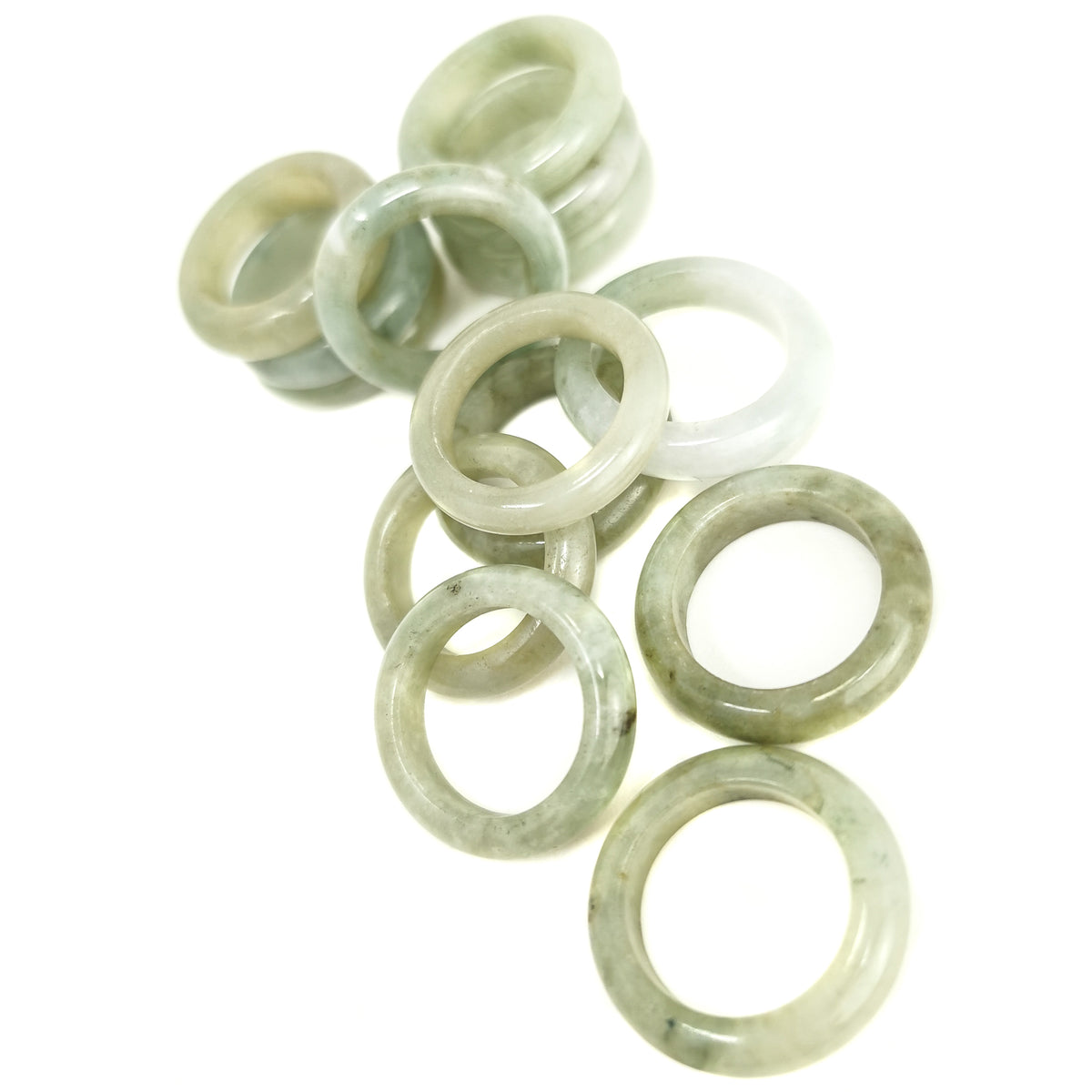 Burmese jadeite ring – group of rings