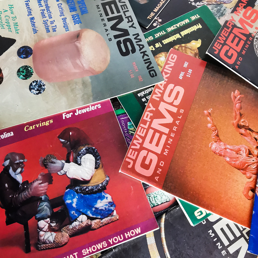 GEMS and Minerals: Jewelry Making Magazine, made of paper.
