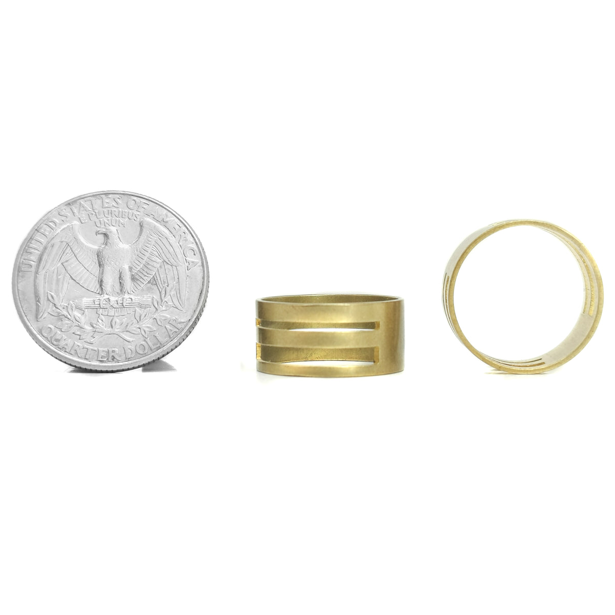 Jump Ring Closer smithing, made of brass.