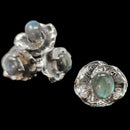 拉长石百合叶 - 戒指