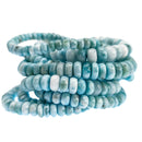 Larimar - Disc Bead Bracelets