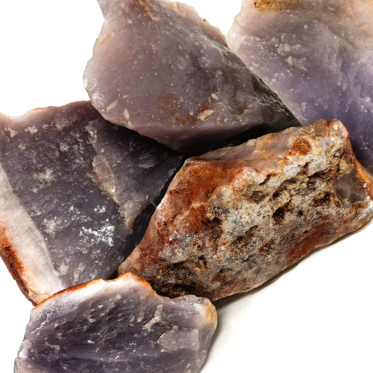 Lavender (Yttrium) Fluorite rough, calcium fluoride, from Sonora, Mexico.
