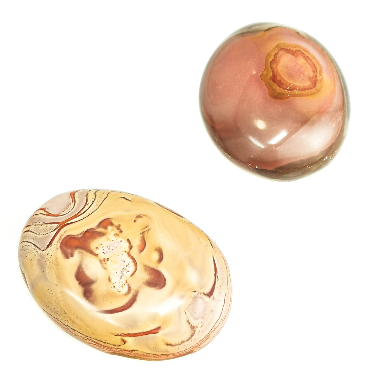 Chrome Jasper palm stone from Madagascar.