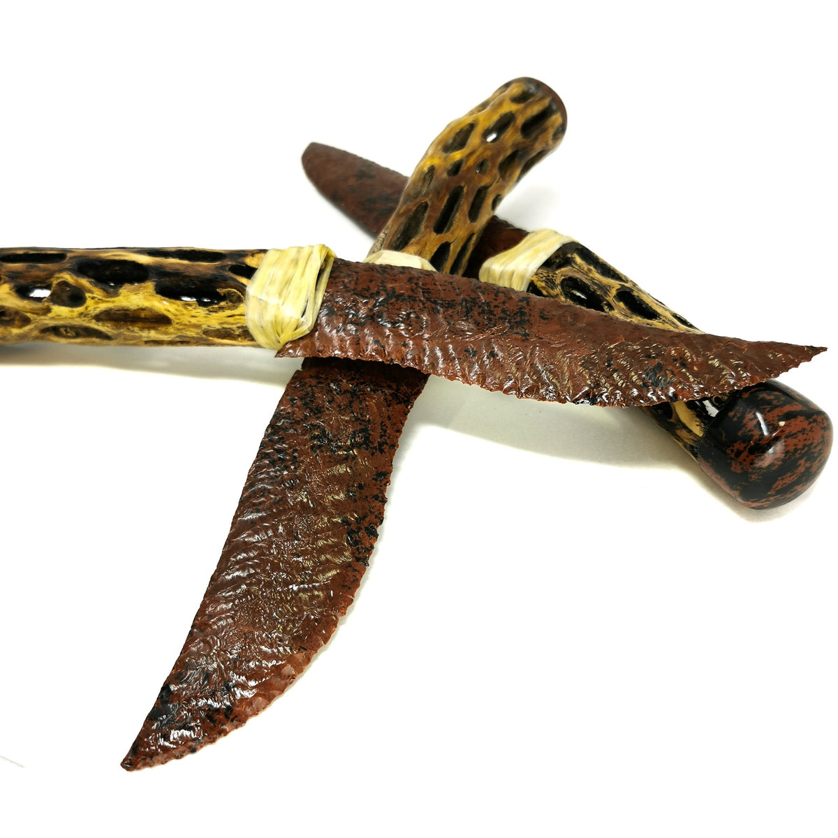 Mahogany Obsidian cactus knife, a volcanic glass, from Mexico.