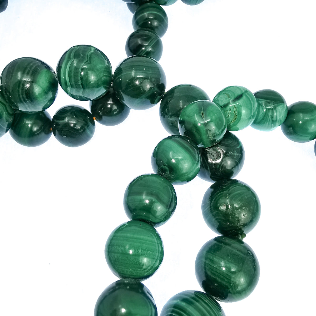 Malachite bead bracelet.