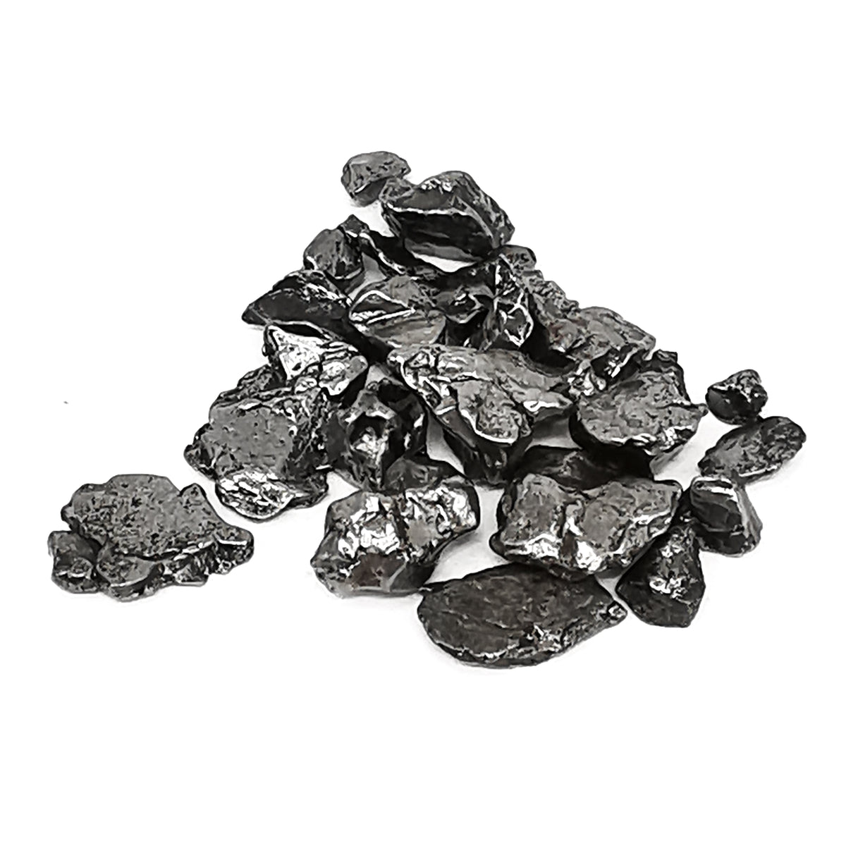 Meteorite Fragments in vial specimen from Campo del Cielo, Argentina.