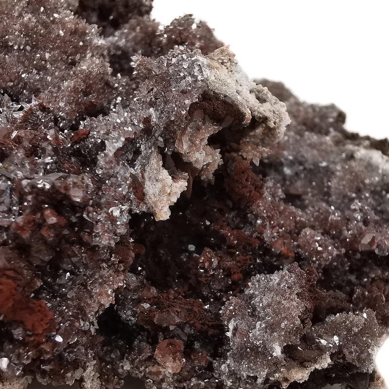 Calcite w Cinnabar - Mineral