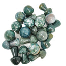 Moss Agate Mushroom - Carving