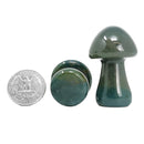 Moss Agate Mushroom - Carving