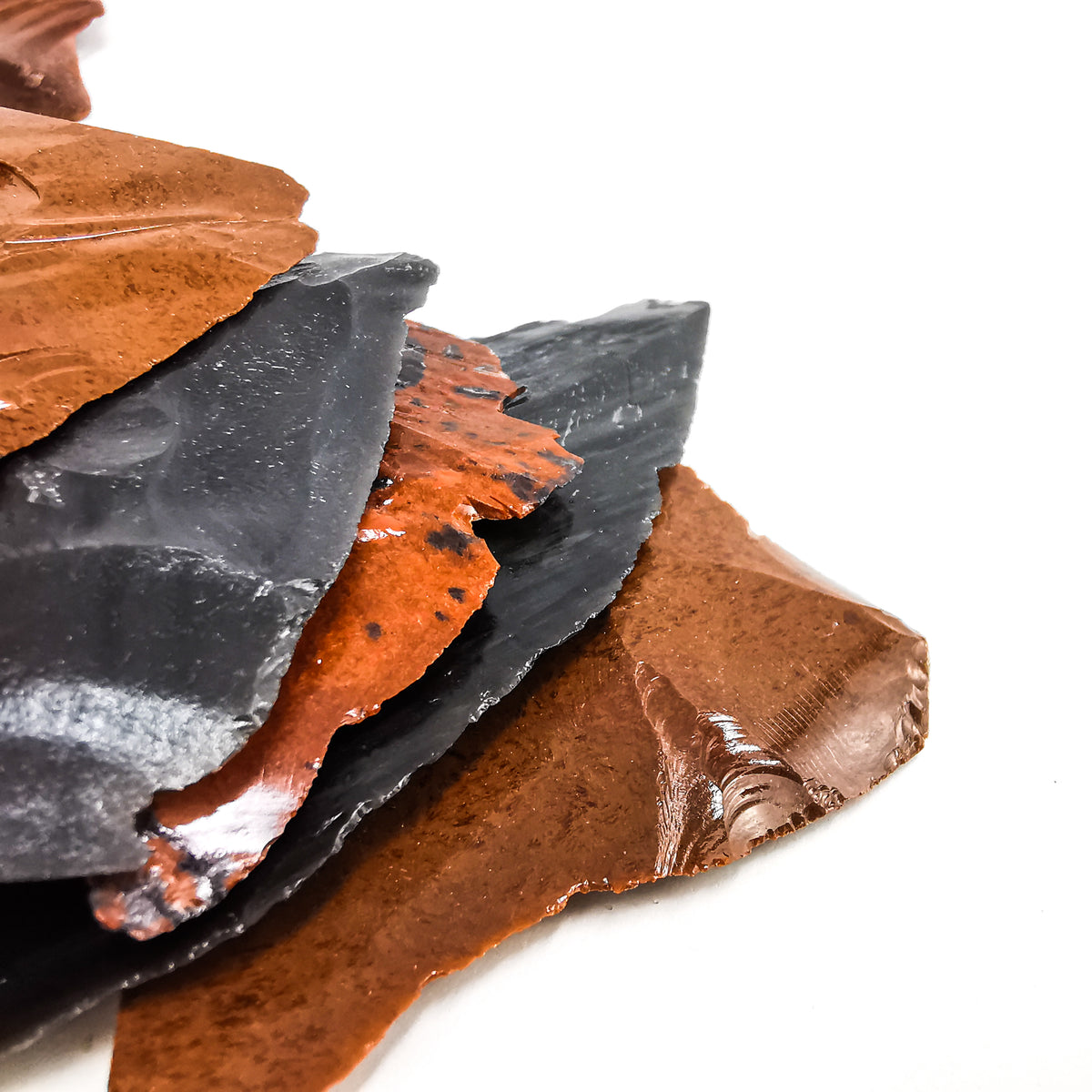 Obsidian Spall raw, a volcanic glass.