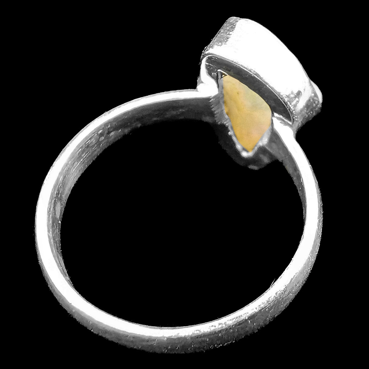 Opal Freeform ring in sterling silver with Ethiopian Opal.