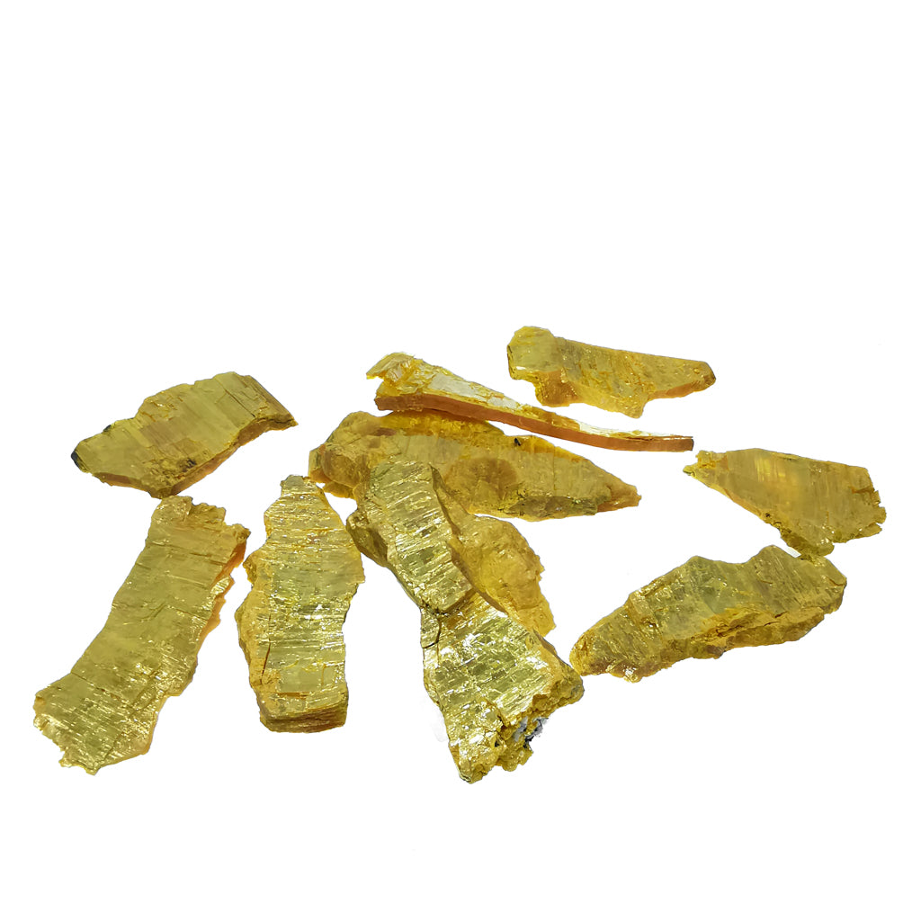 Orpiment specimen from Senduchen Mine, East Yakutia, Siberia, Russia.
