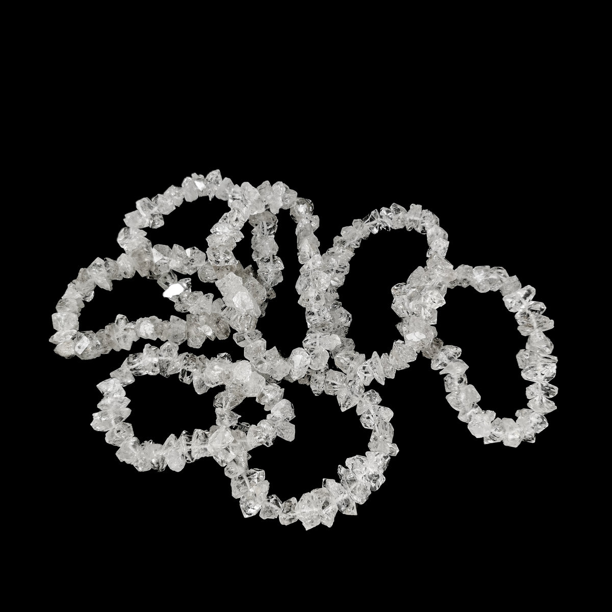 Herkimer Quartz bead bracelet.