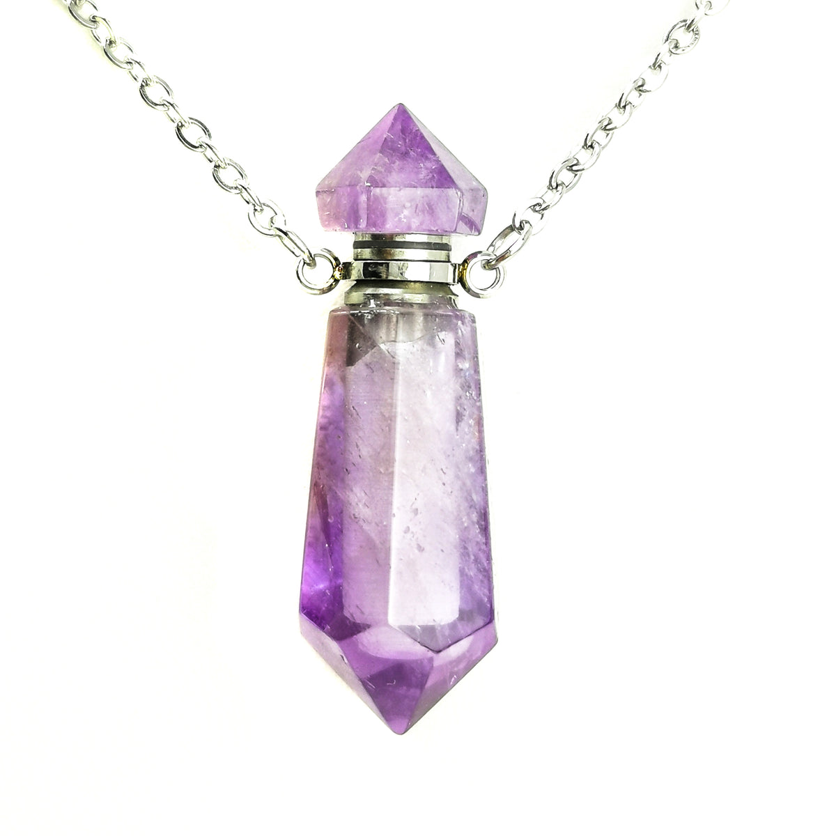 Perfume Bottle Vogel pendant with Lemon Quartz.