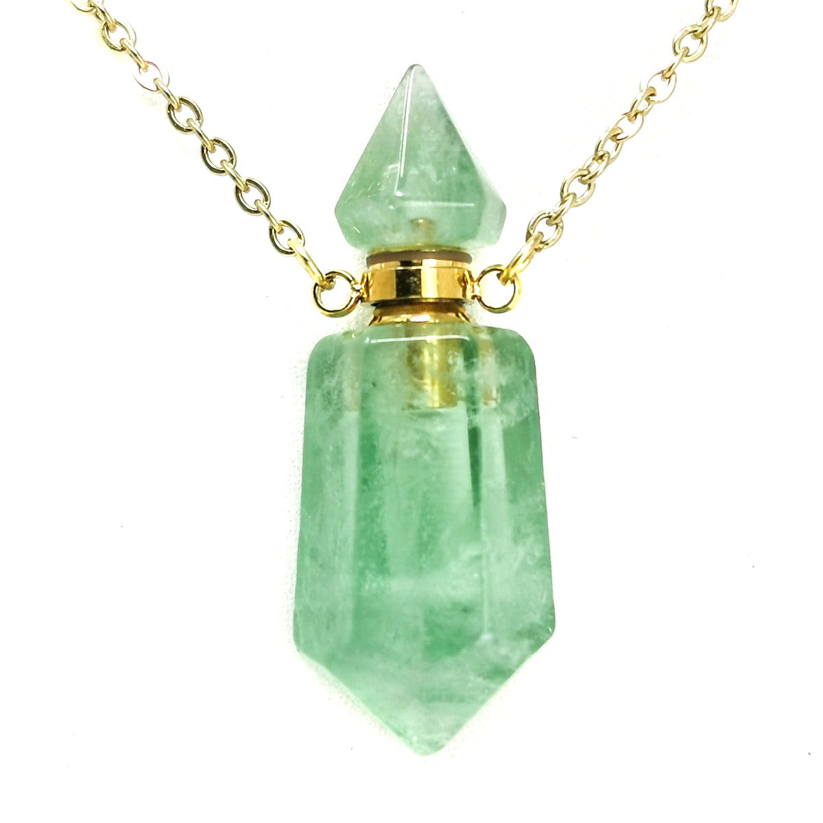 Perfume Bottle Vogel pendant with Lemon Quartz.