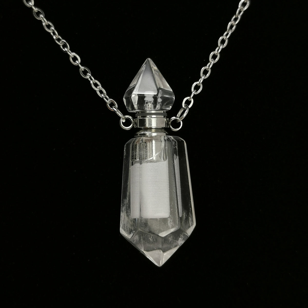 Perfume Bottle Vogel pendant with Lemon Quartz.