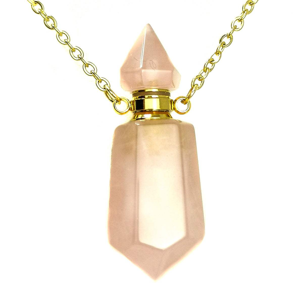 Perfume Bottle Vogel pendant with Lemon Quartz.