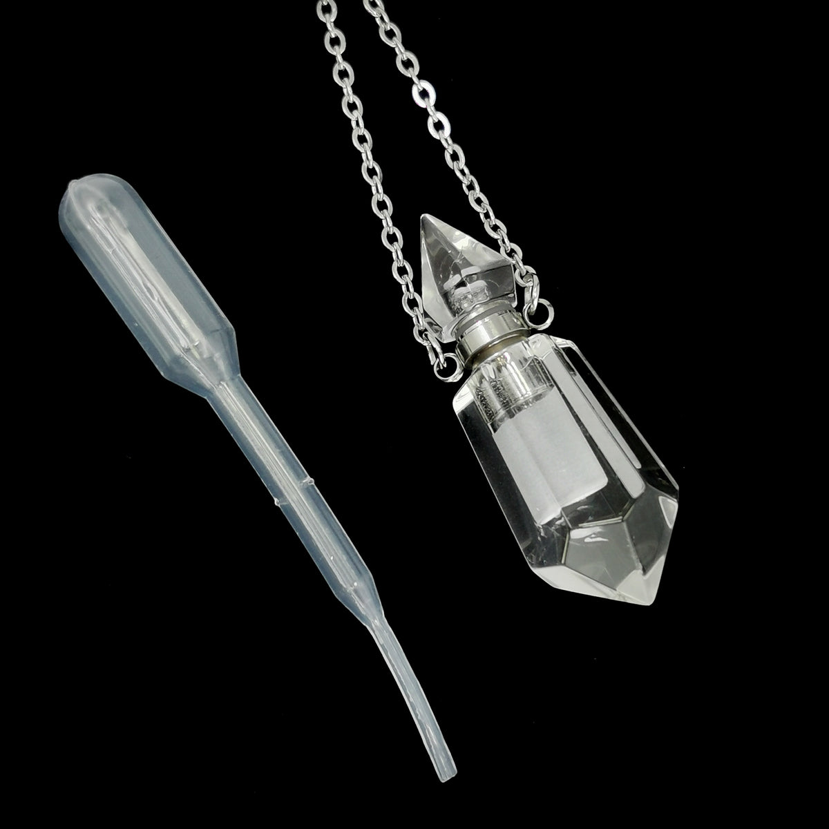 Perfume Bottle Vogel pendant with Lemon Quartz.