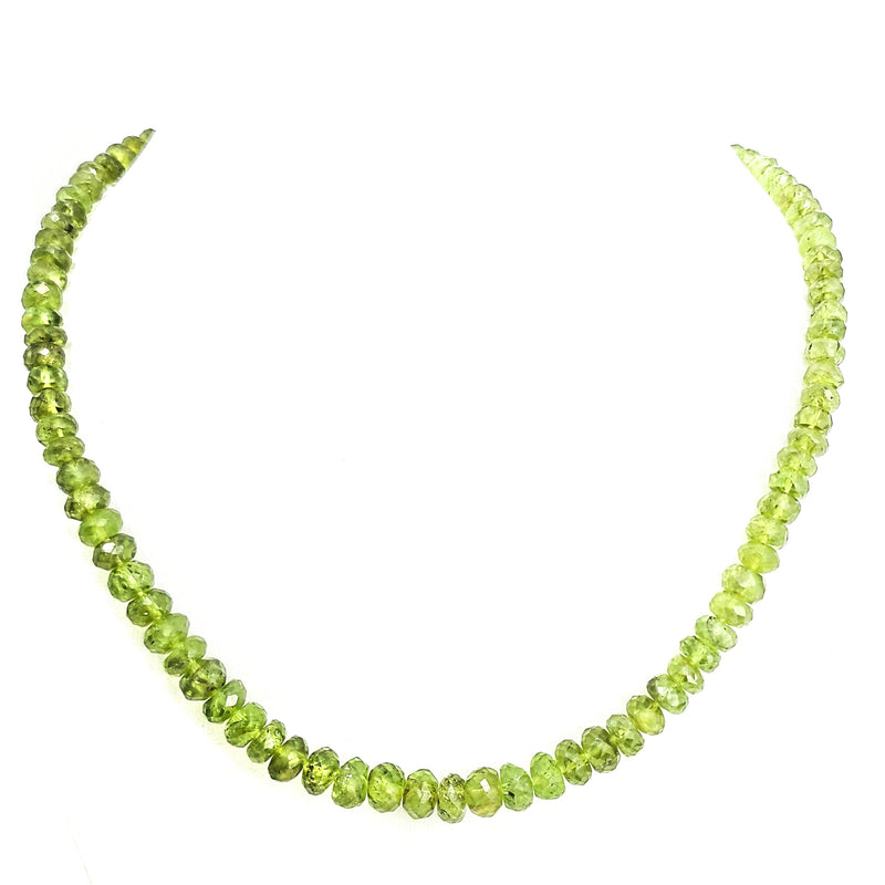 Peridot - Large Facet - Bead Necklace