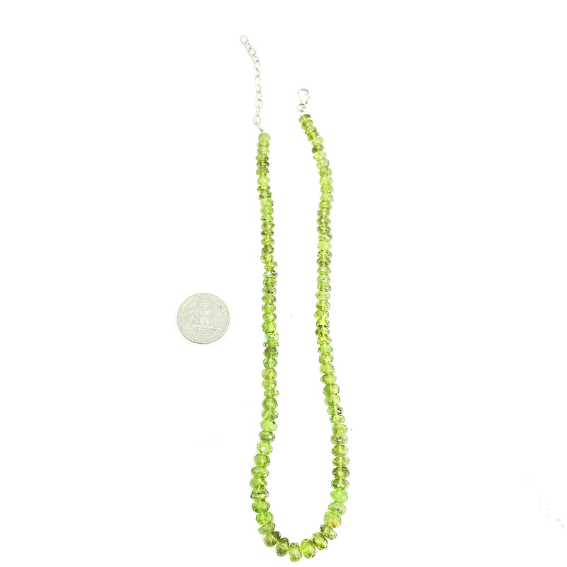 Peridot - Large Facet - Bead Necklace