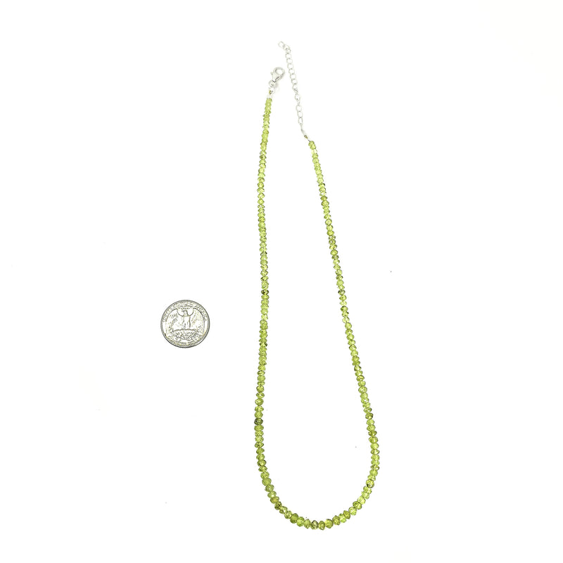 Peridot - Small Facet - Bead Necklace