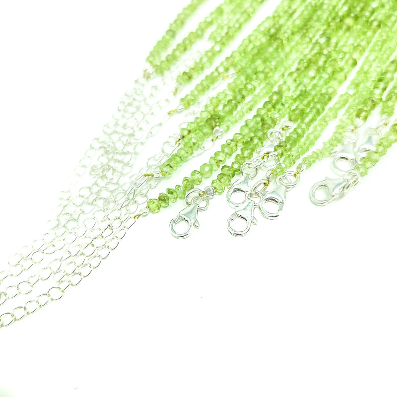 Peridot - Small Facet - Bead Necklace