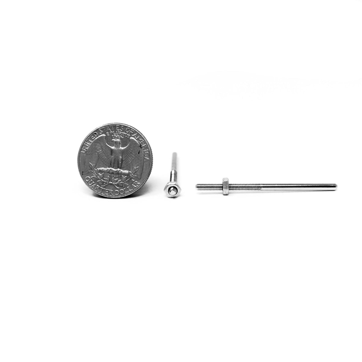 Threaded Pin mandrel 5pcs, made of metal.