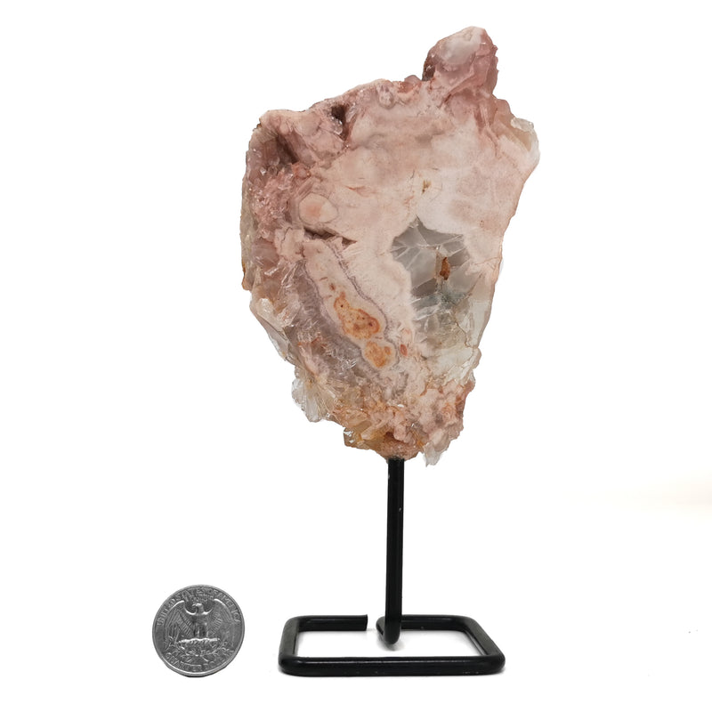Pink Amethyst Slab on stand - Mineral