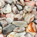 粉红博茨瓦纳玛瑙 - 翻滚