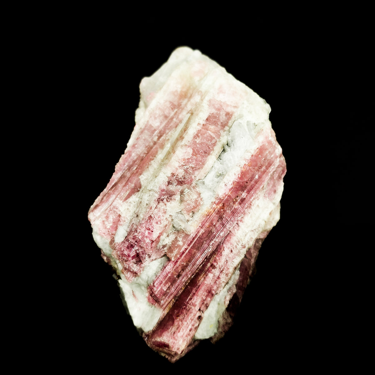 Pink Tourmaline in Quartz specimen from Brazil.