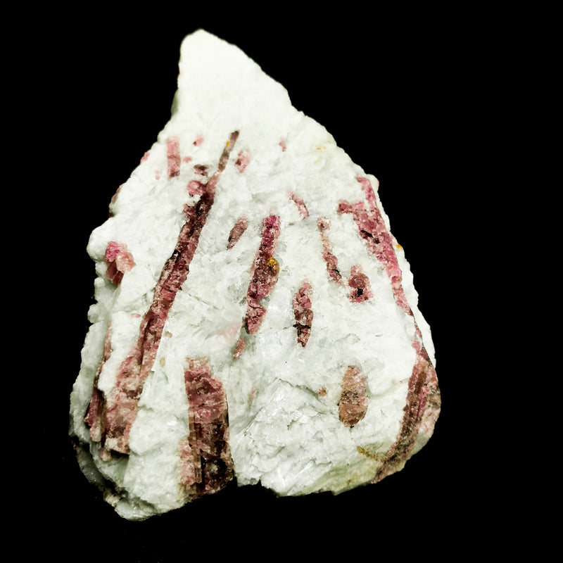 石英粉色电气石 - 矿物