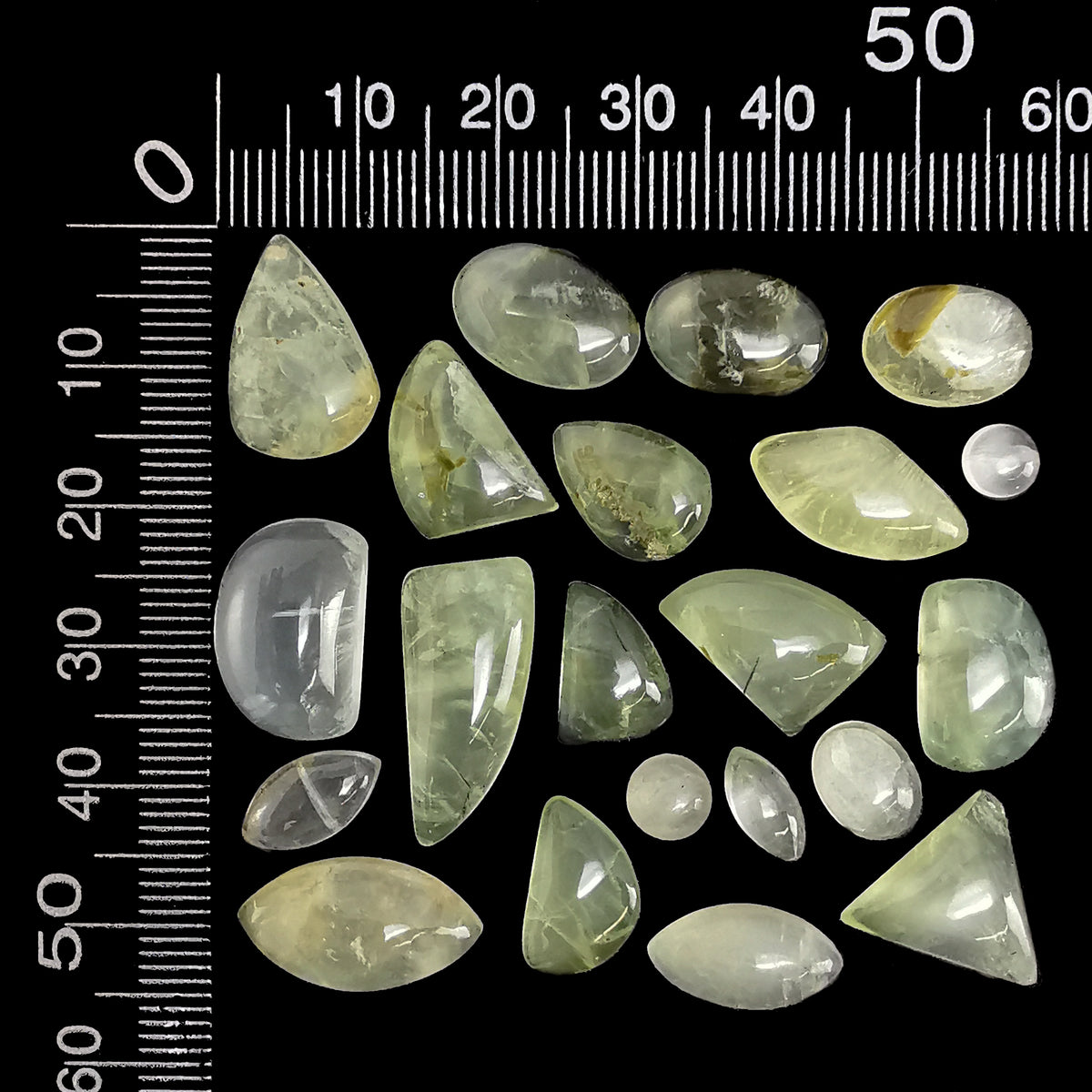 Prehnite cabochon from South Africa.