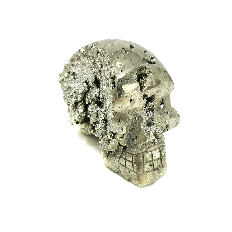 Pyrite Skull - Carving