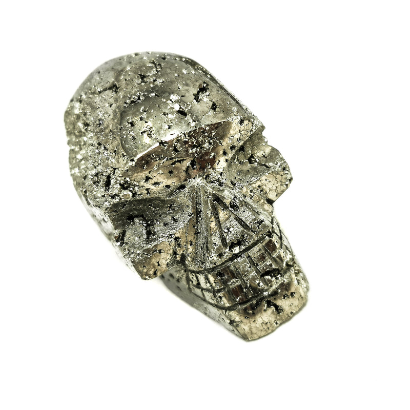 Pyrite Skull - Carving