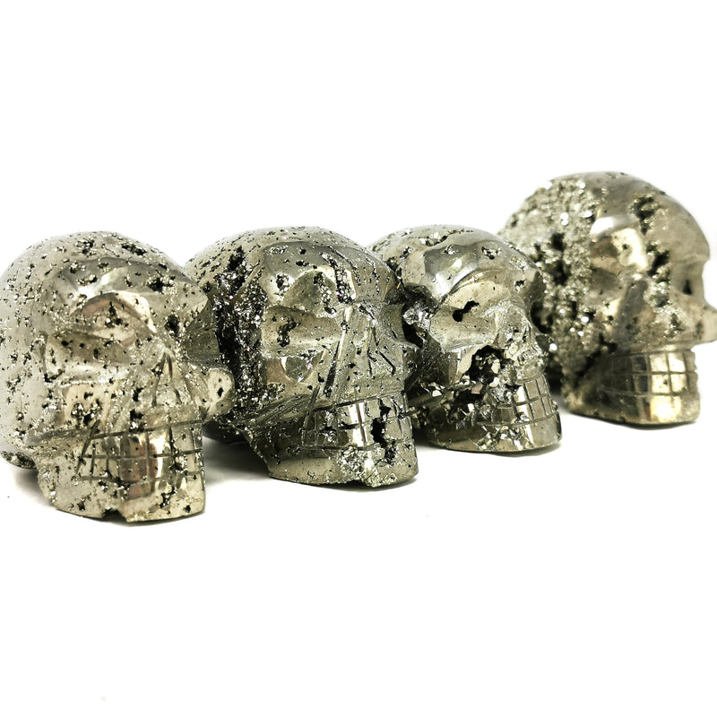 Pyrite Skull - Carving