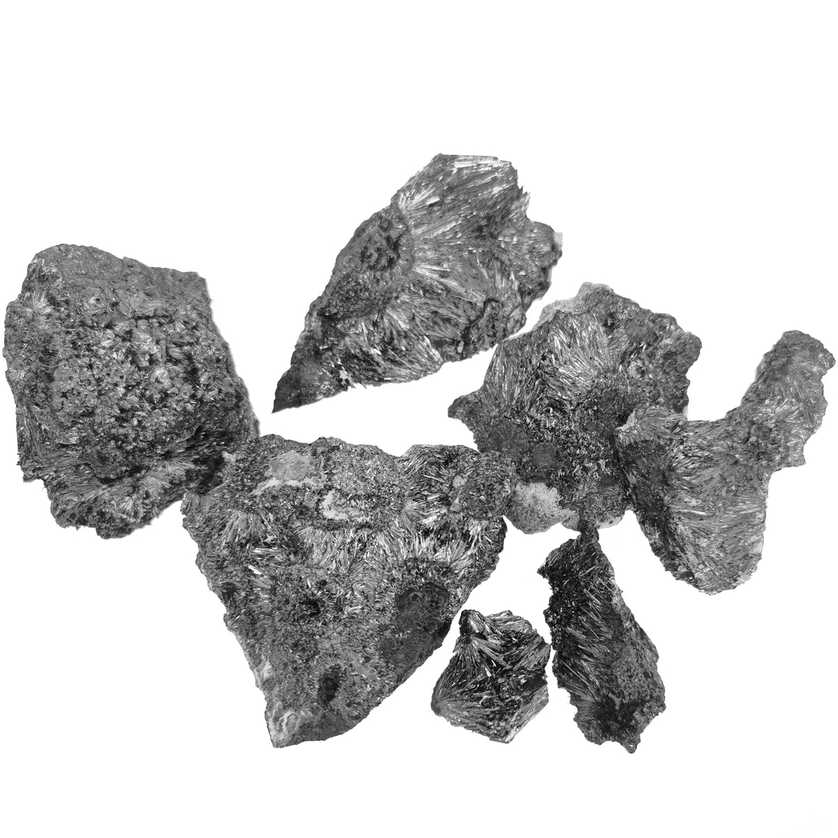 A grade pyrolusite from Morocco – group of specimens